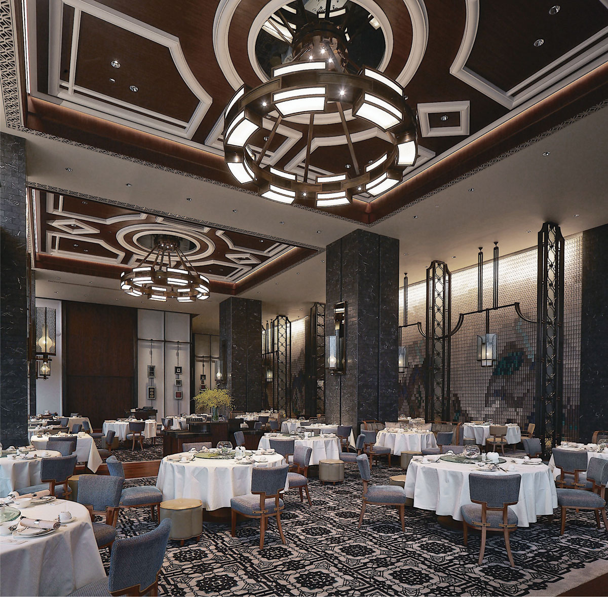 Contemporary interior design for Dynasty Restaurant
