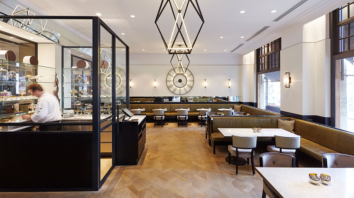 Interior of the Grand Krasnapolsky hotel restaurant by Studio Proof
