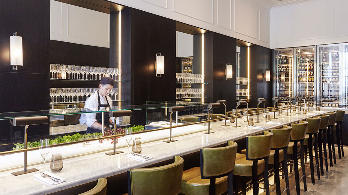 Hotel restaurant design for bar by Studio Proof