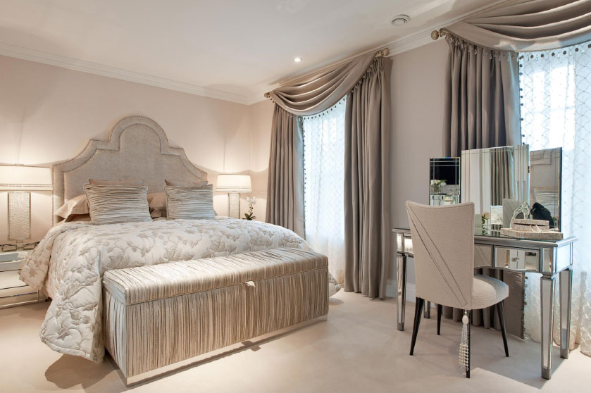 Luxury bedroom interior designed by Hill House Interiors