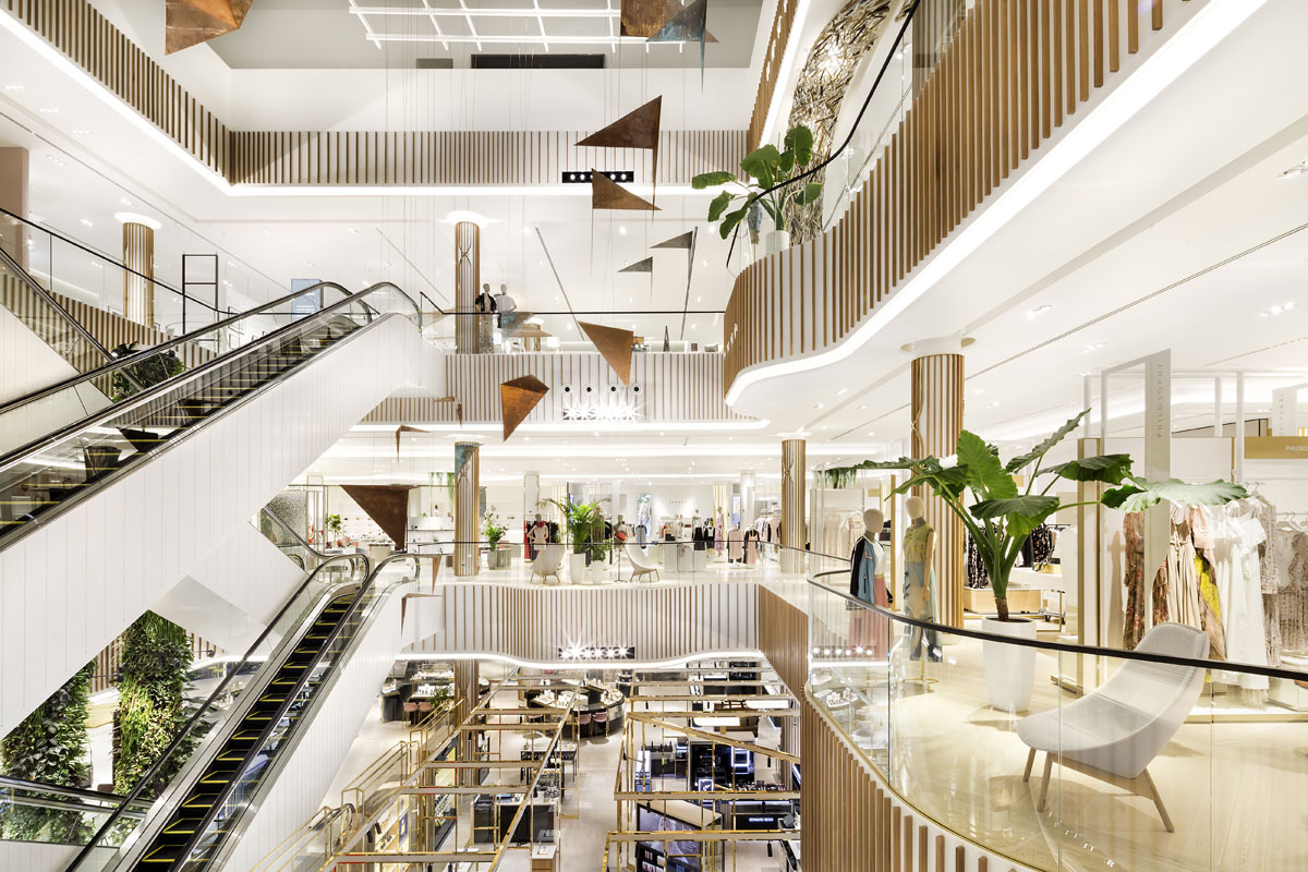 Multi-storey retail interior for Robinsons department store in Dubai