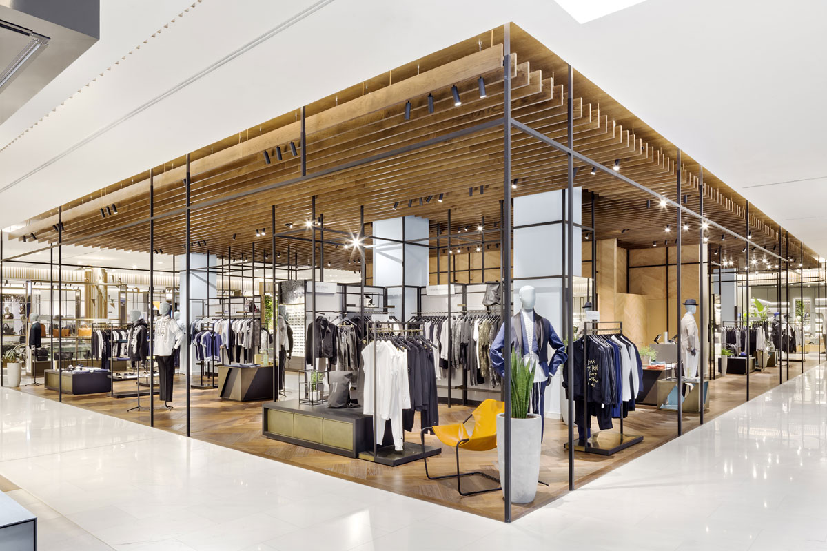 Retail interior design for clothing department in Dubai shopping centre