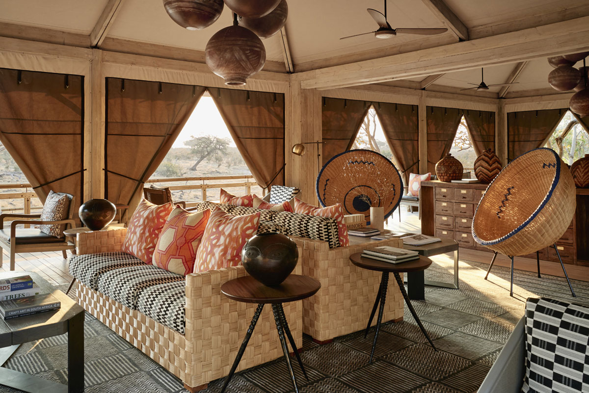 Sustainable hotel design by Muza Lab and Luxury Frontiers featuring living room