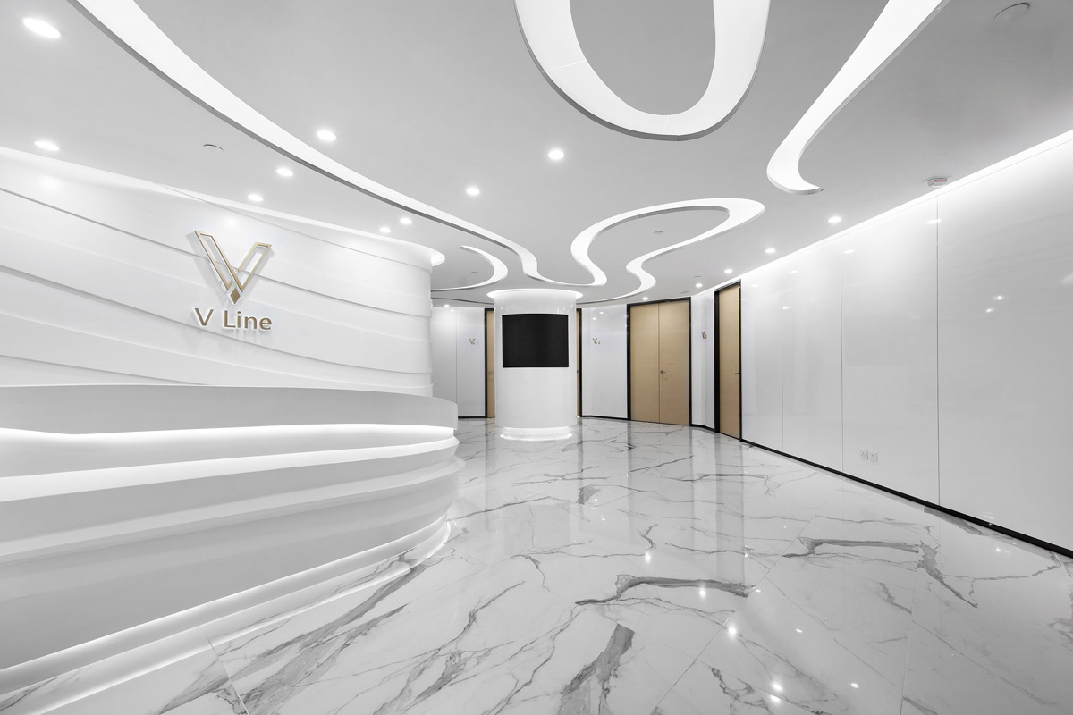 Healthcare design by GWP Architects with V Line Cosmetic Centre in Hong Kong