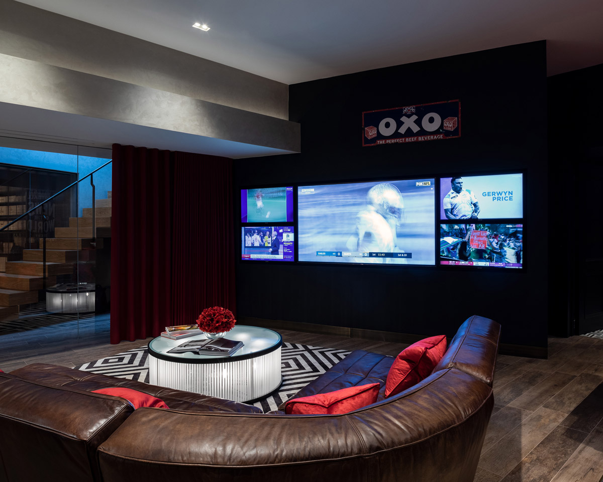 residential design, Luxurious Design for the Ultimate Underground Entertainment Space