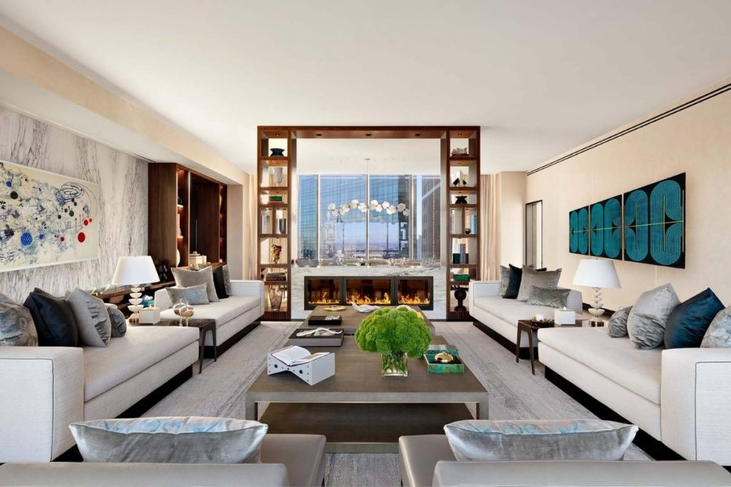 , Manhattan Hotel Suite Design Frames Incredible Central Park View