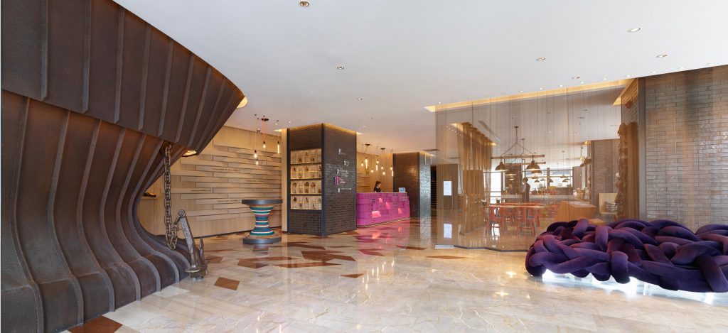 Hirsch Bedner Associates hotel design project images for SBID interior design blog, Project of the Week