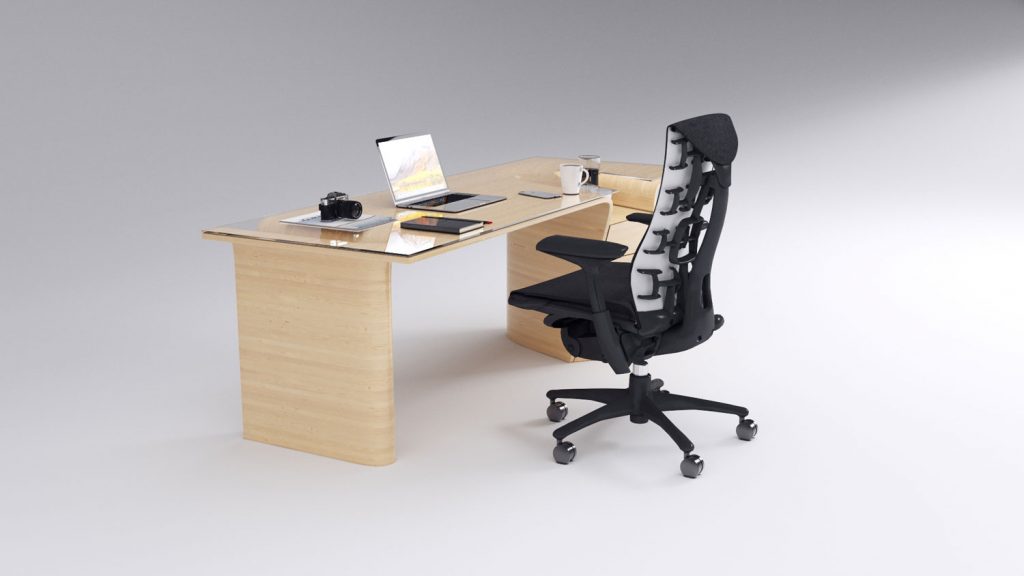 Product design office desk and chair