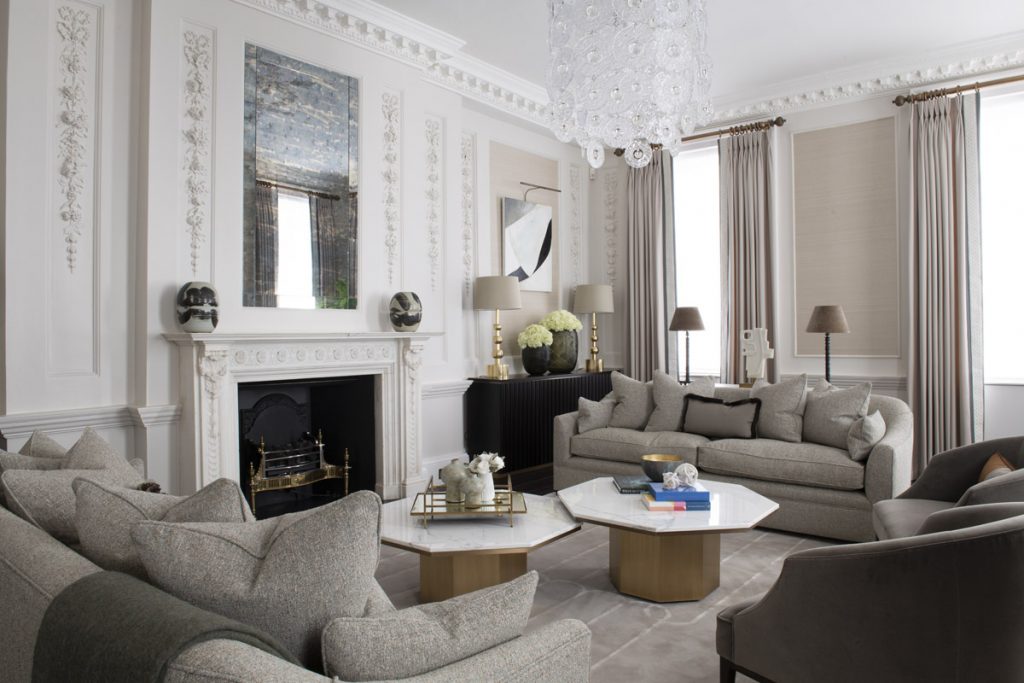 residential design, Chic, Contemporary & Classical Interior for Prestigious Mayfair Restoration