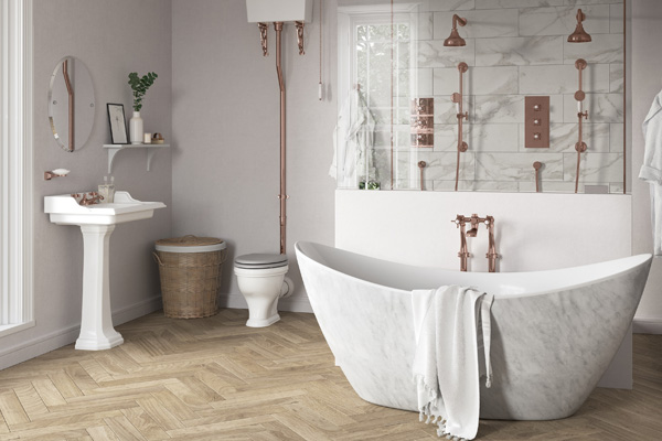 Product news featuring Wenlock bath by Heritage Bathrooms