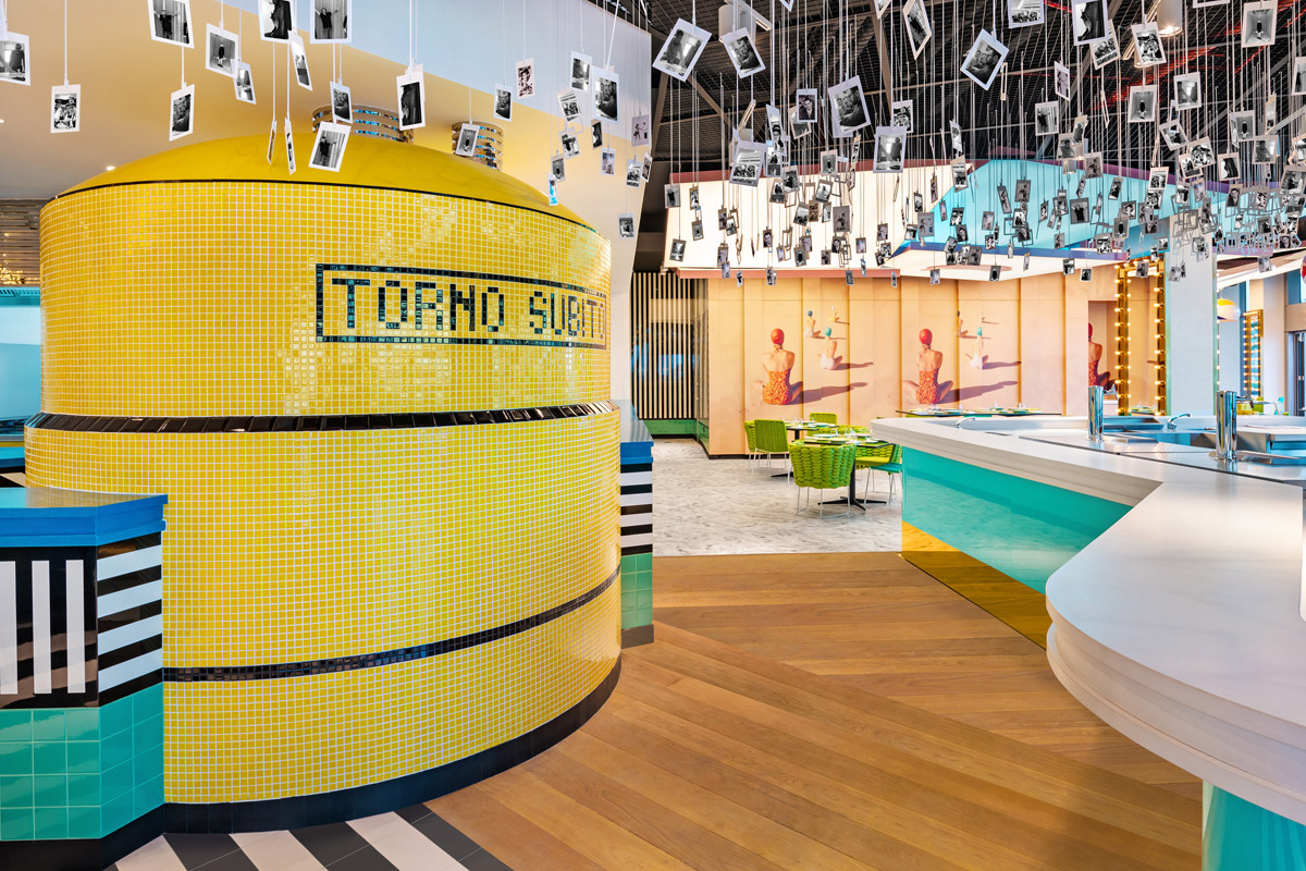 Restaurant design for Massimo Bottura restaurant in Dubai, Torno Subito by Bishop Design
