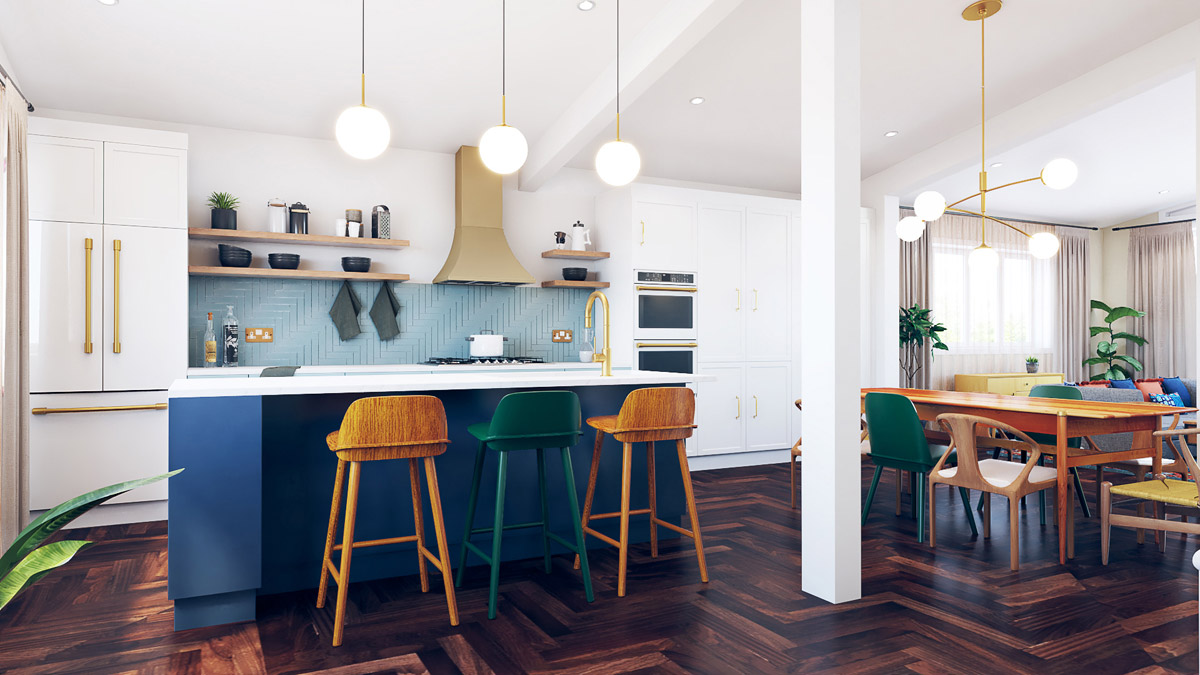 Kitchen design scheme by interior designer Katie Malik