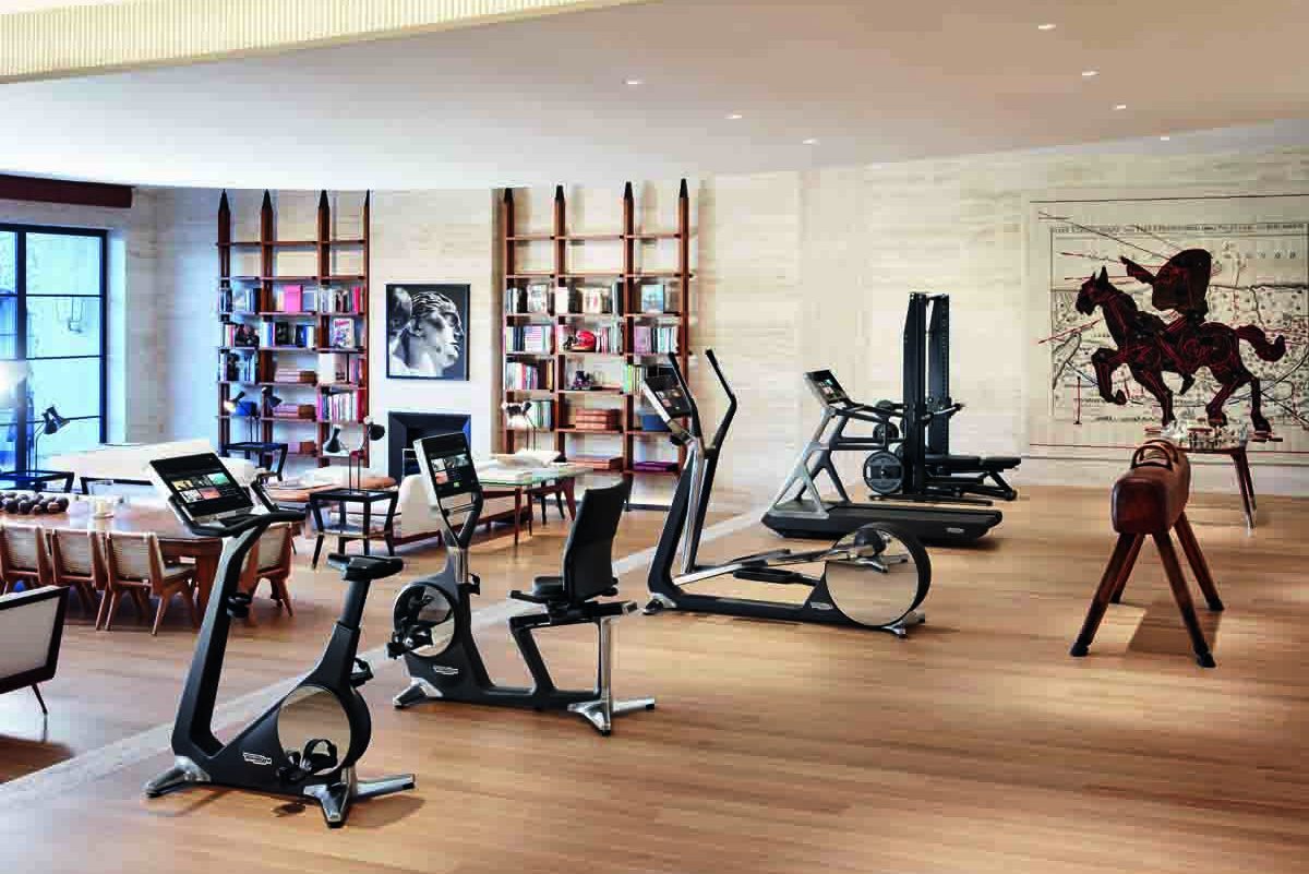 home gym, Design meets innovative digital contents for enhanced home gym interiors