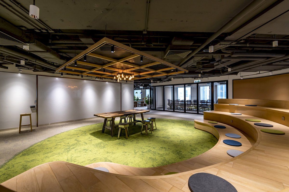 Open Plan Office Designed to Encourage Workplace Interaction