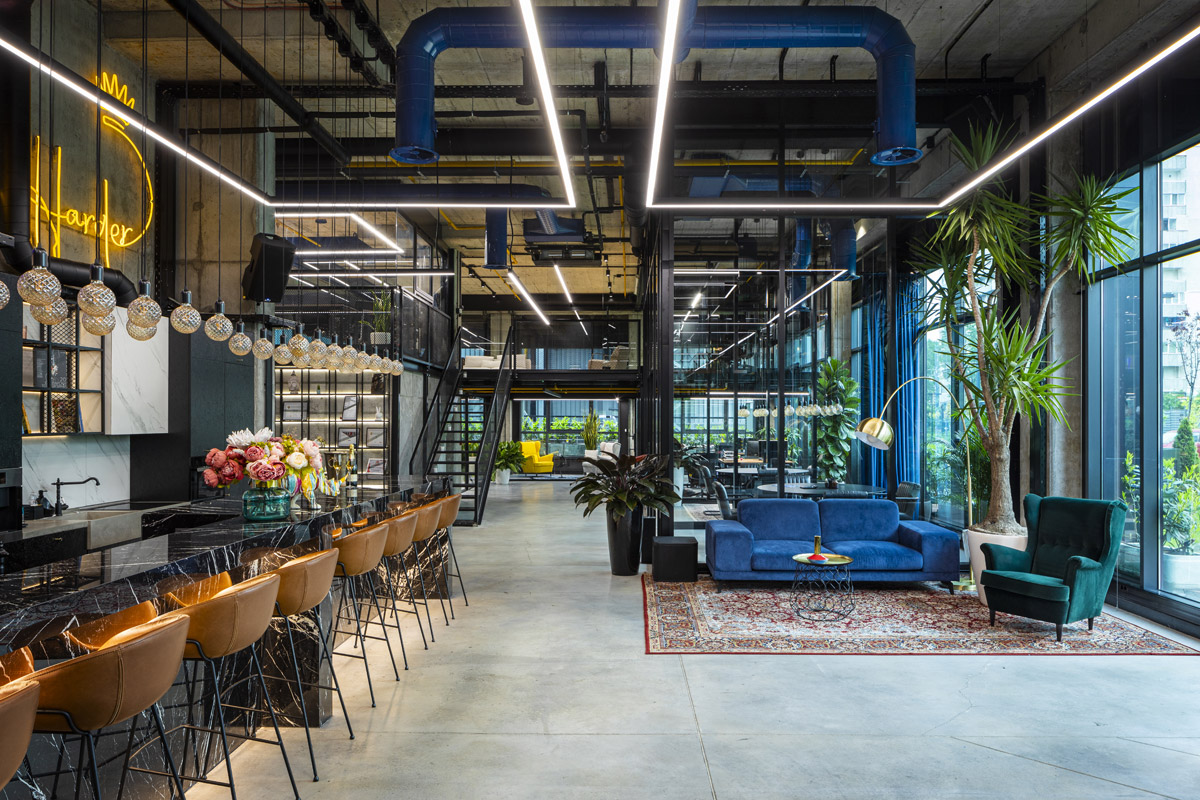 mixed-use office design, Office During the Day, Party During the Night – Combined in One Space