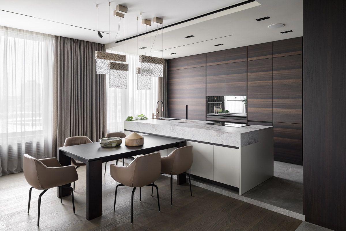 modern family apartment, A Modern Family Apartment Design Unites Comfort, Luxury and Simplicity