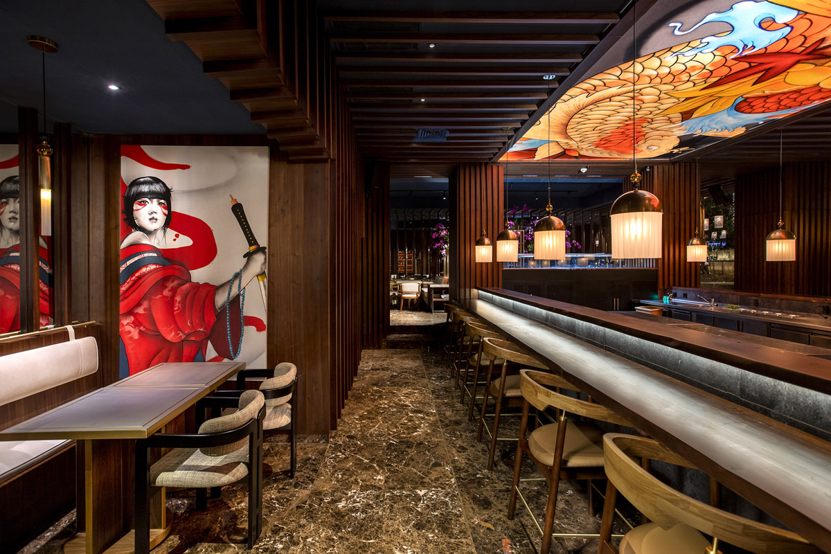 biophilic restaurant design, Oriental Restaurant Design Creates a Cosy and Seductive Atmosphere