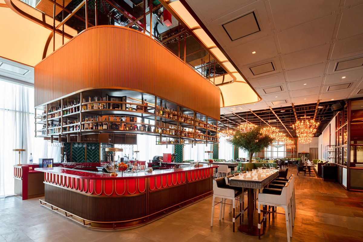 restaurant design, A Contemporary Steakhouse Tantalizes All the Senses