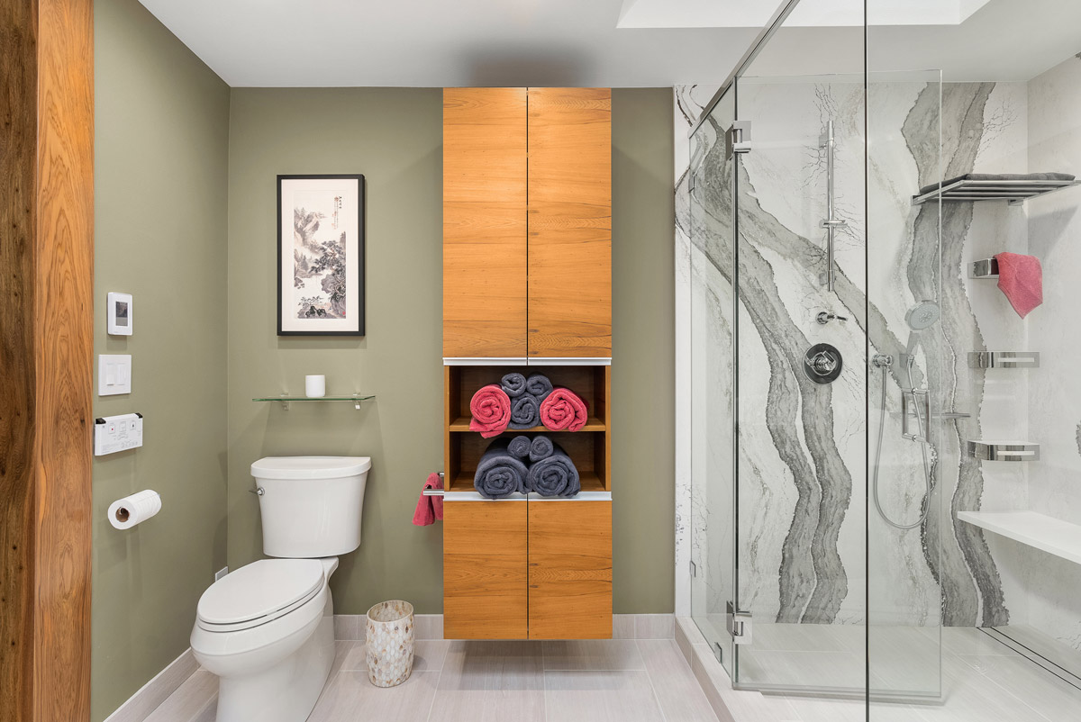luxurious bathroom design, Light and Warm Design Creates a Luxurious Bath Oasis