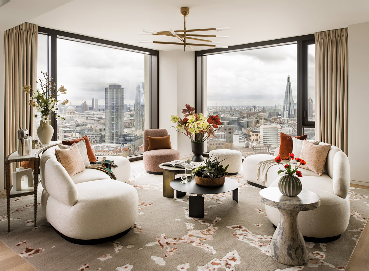 Light but Rich Show Apartment Design Enhances the Stunning Views of the City