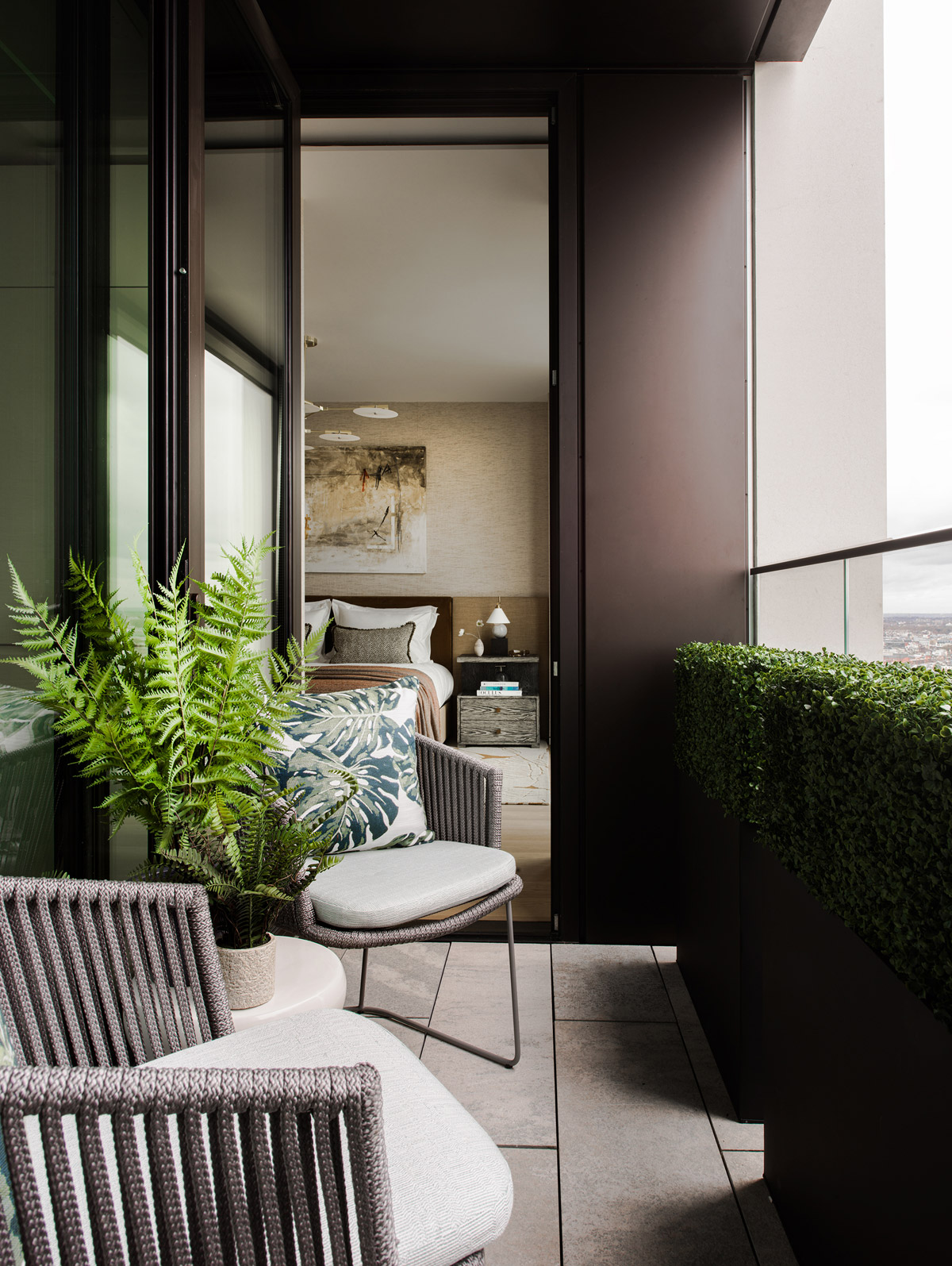 luxurious apartment design, Light but Rich Show Apartment Design Enhances the Stunning Views of the City