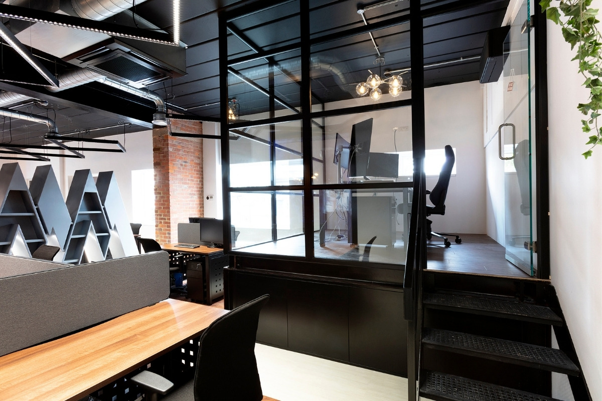 industrial office design, Renovated Small Office Design Allows for Future Company Expansion