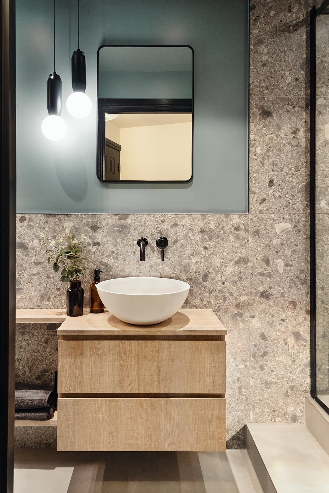 apartment refurbishment, Bathroom Refurbishment Introduces Bold Colours into the Design