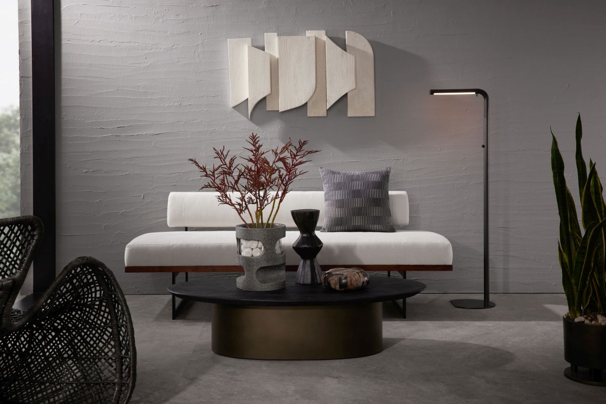 Arteriors, Pierson Wall Plaques £855, Perez Coffee Table £2,331