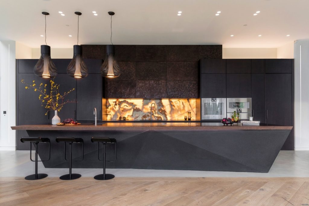 Modern Kitchen Stands as a Piece of Art in a Private Residence SBID