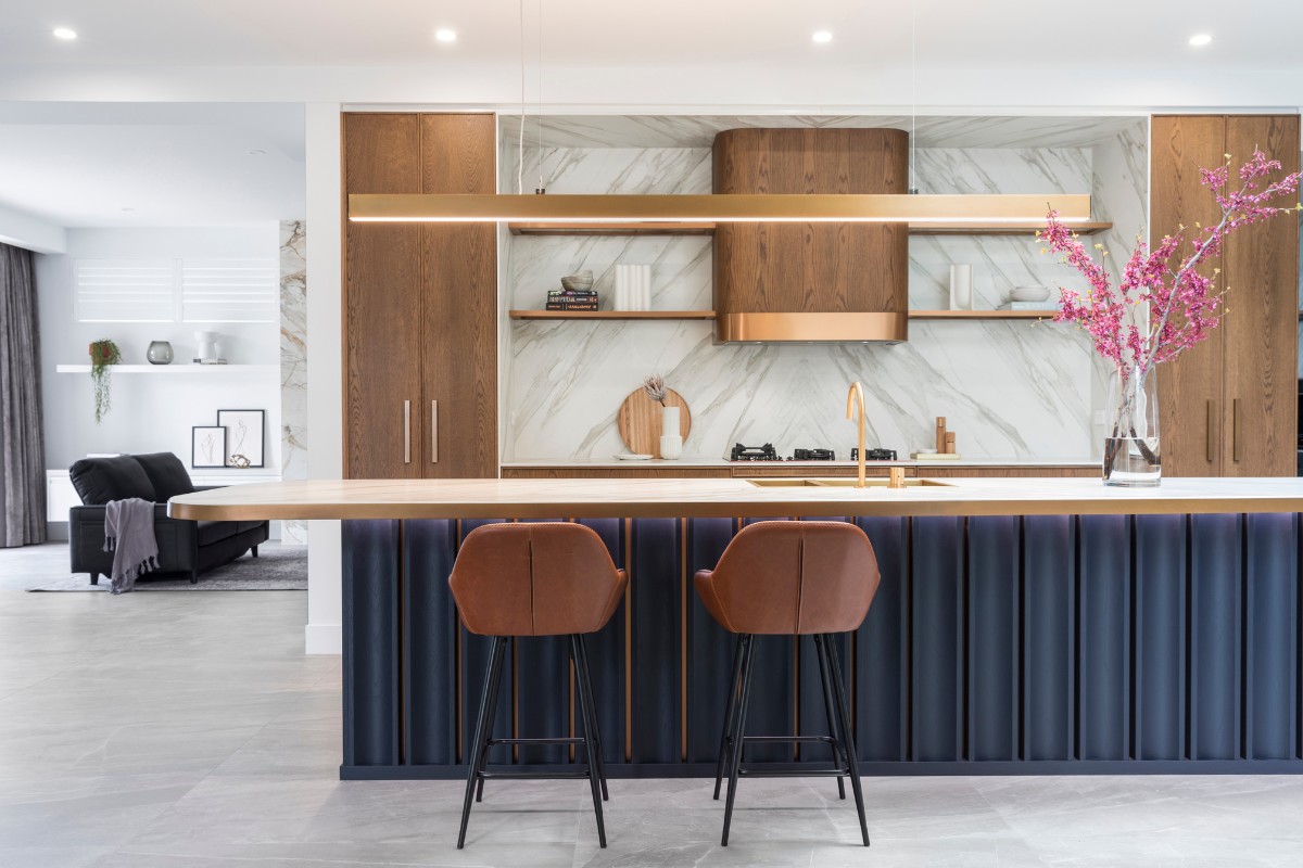 open-plan kitchen, A Multi-Functional Kitchen Reflects Modern European Luxury
