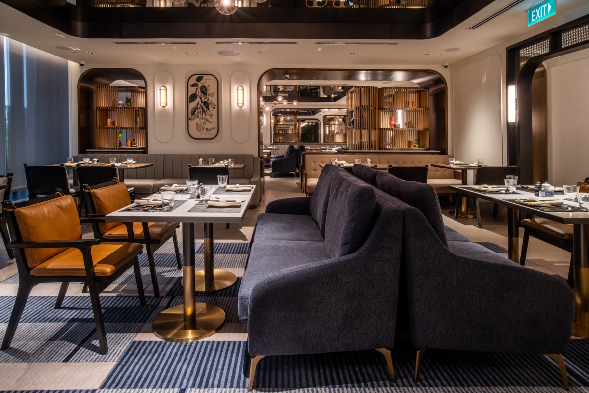 dining interior, Timeless Restaurant Design Merges Singapore’s History and Nature