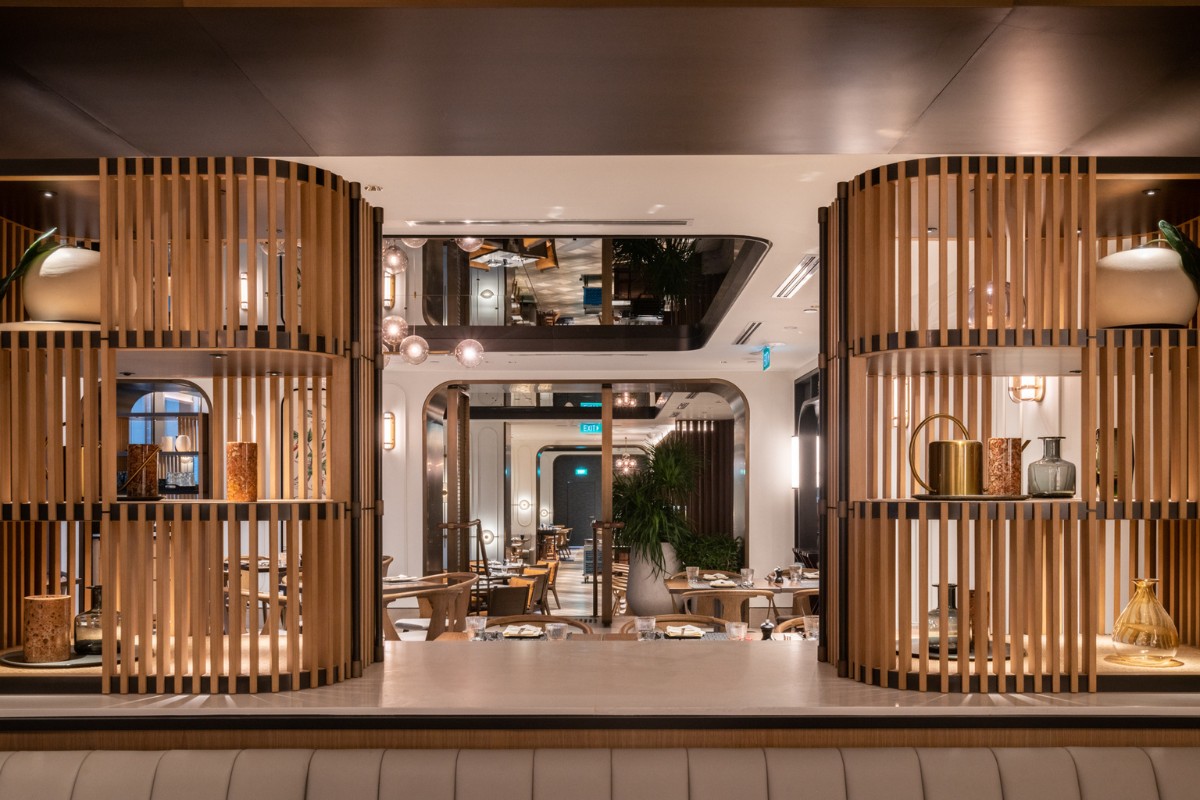 dining interior, Timeless Restaurant Design Merges Singapore’s History and Nature