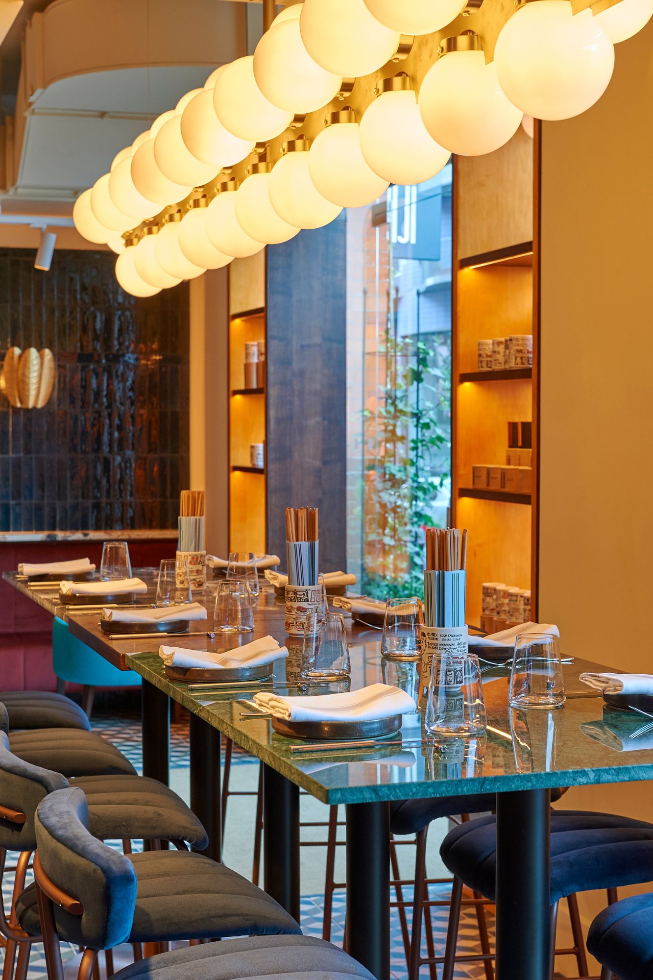 restaurant design, Dynamic Restaurant Design Unites Asian and Middle-Eastern Cuisines