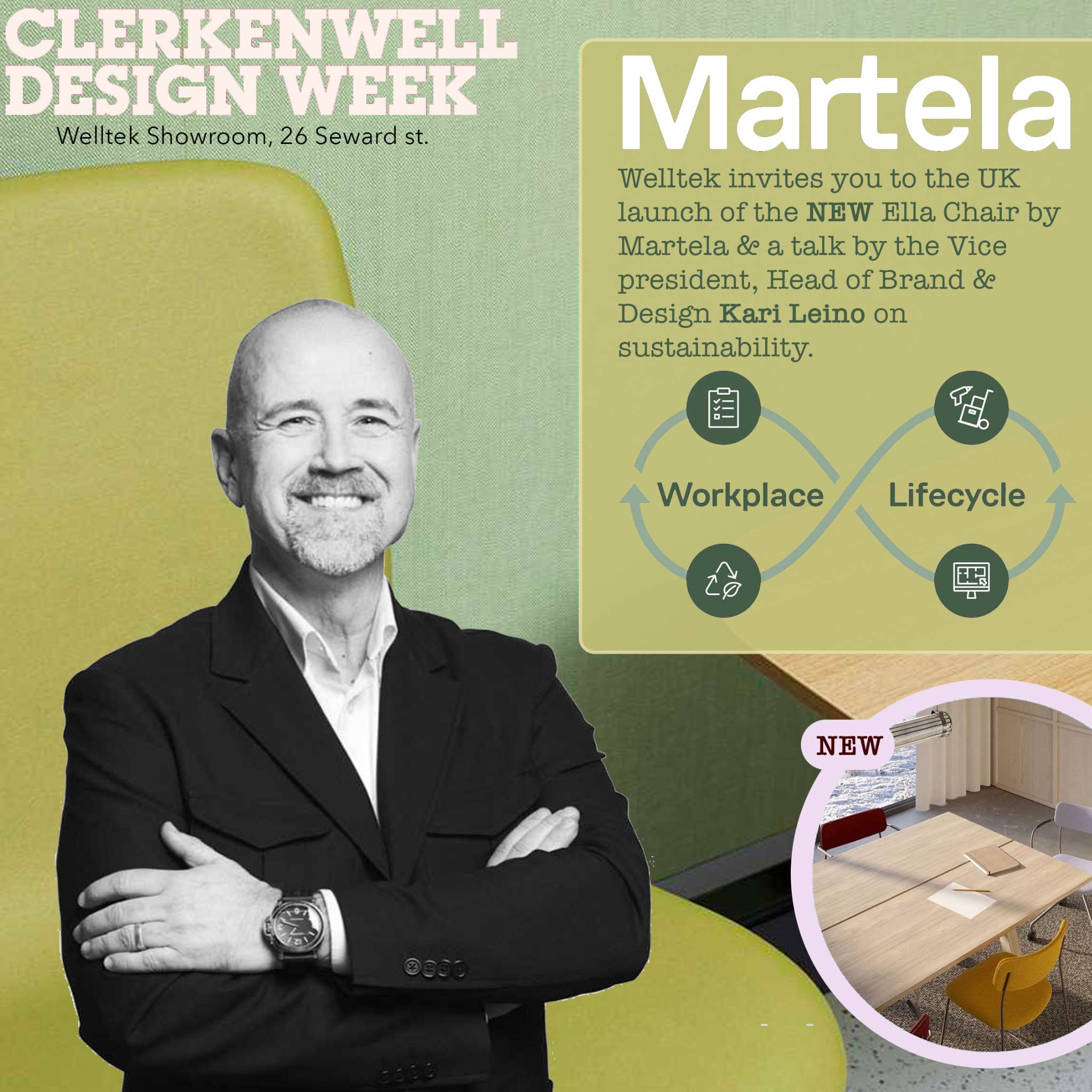welltek, Welltek will Discuss Circular Economy and AI in Design at Clerkenwell Design Week