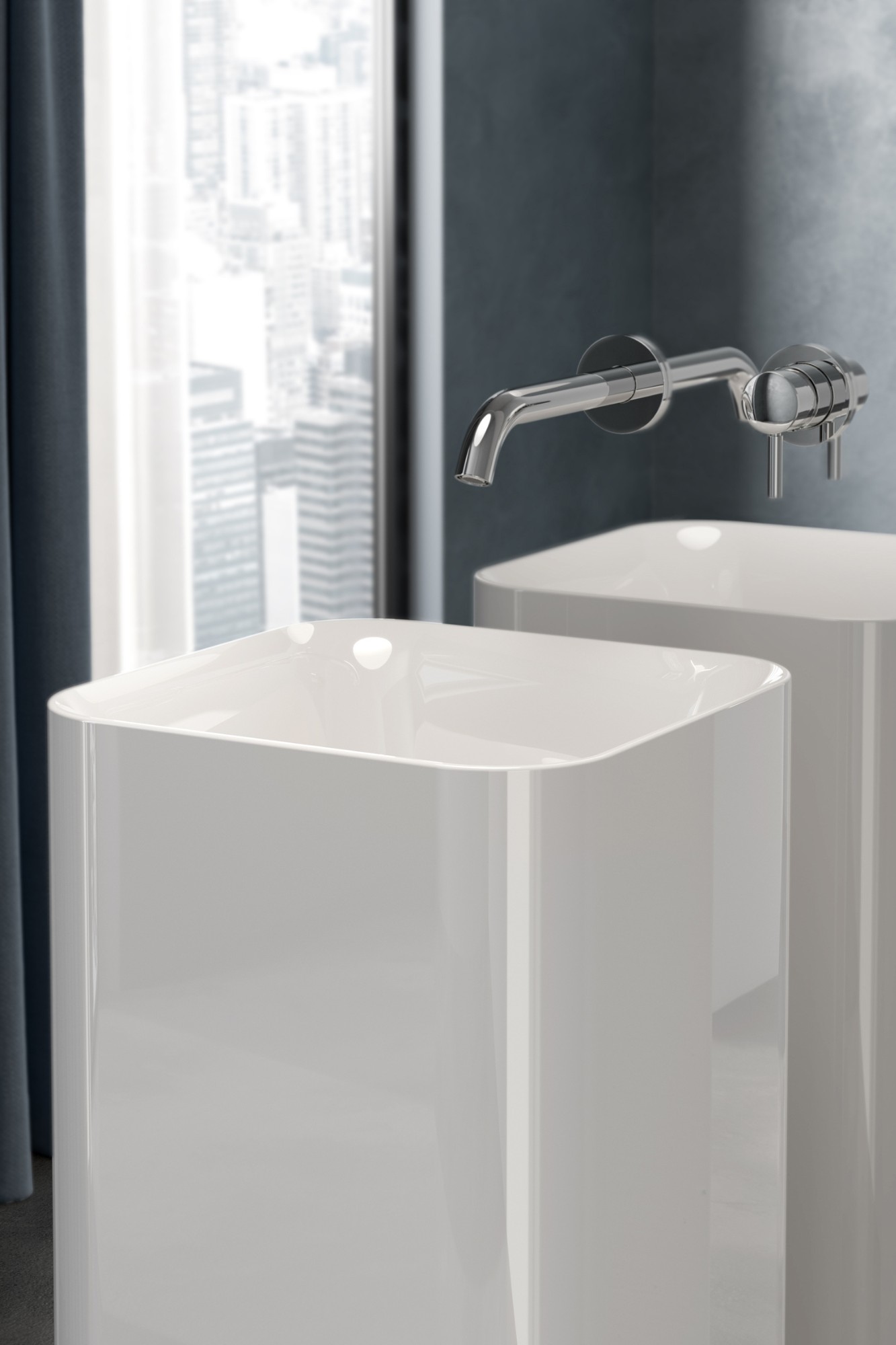 washbasins design, All Square With RAK-Petit