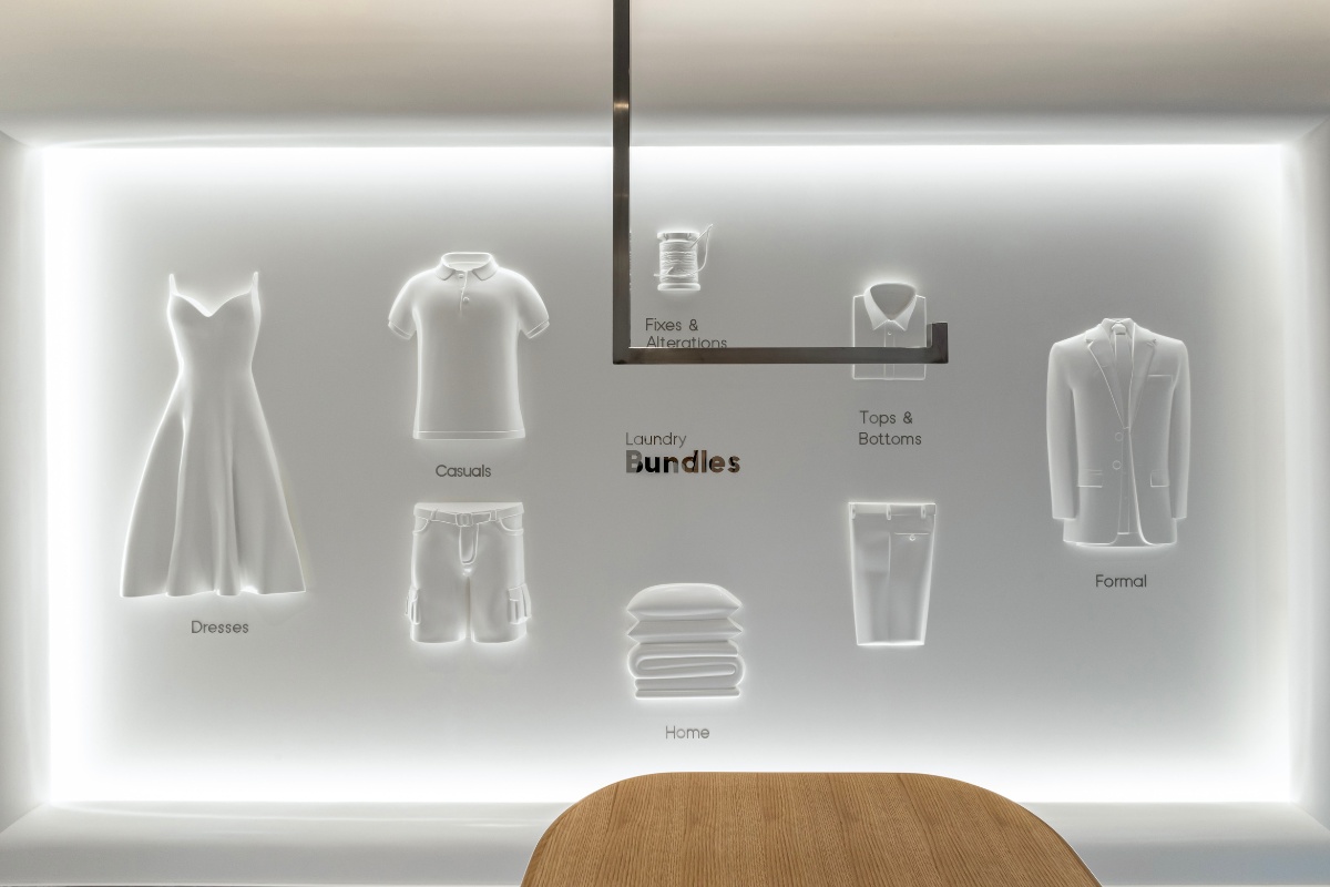 minimalist, 4SPACE Design: Creating a Minimalist Laundry Service Design