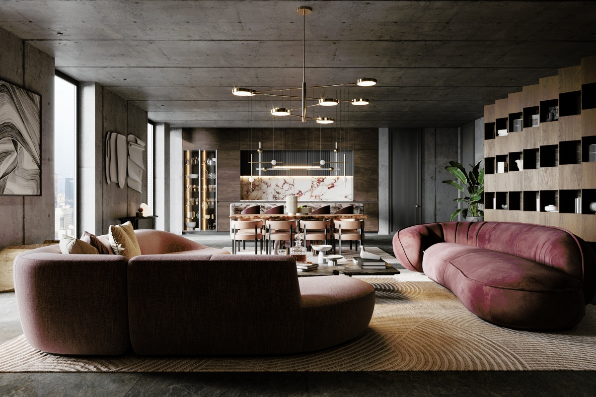organic, Studio Shanati Design an Organic Modernism Penthouse