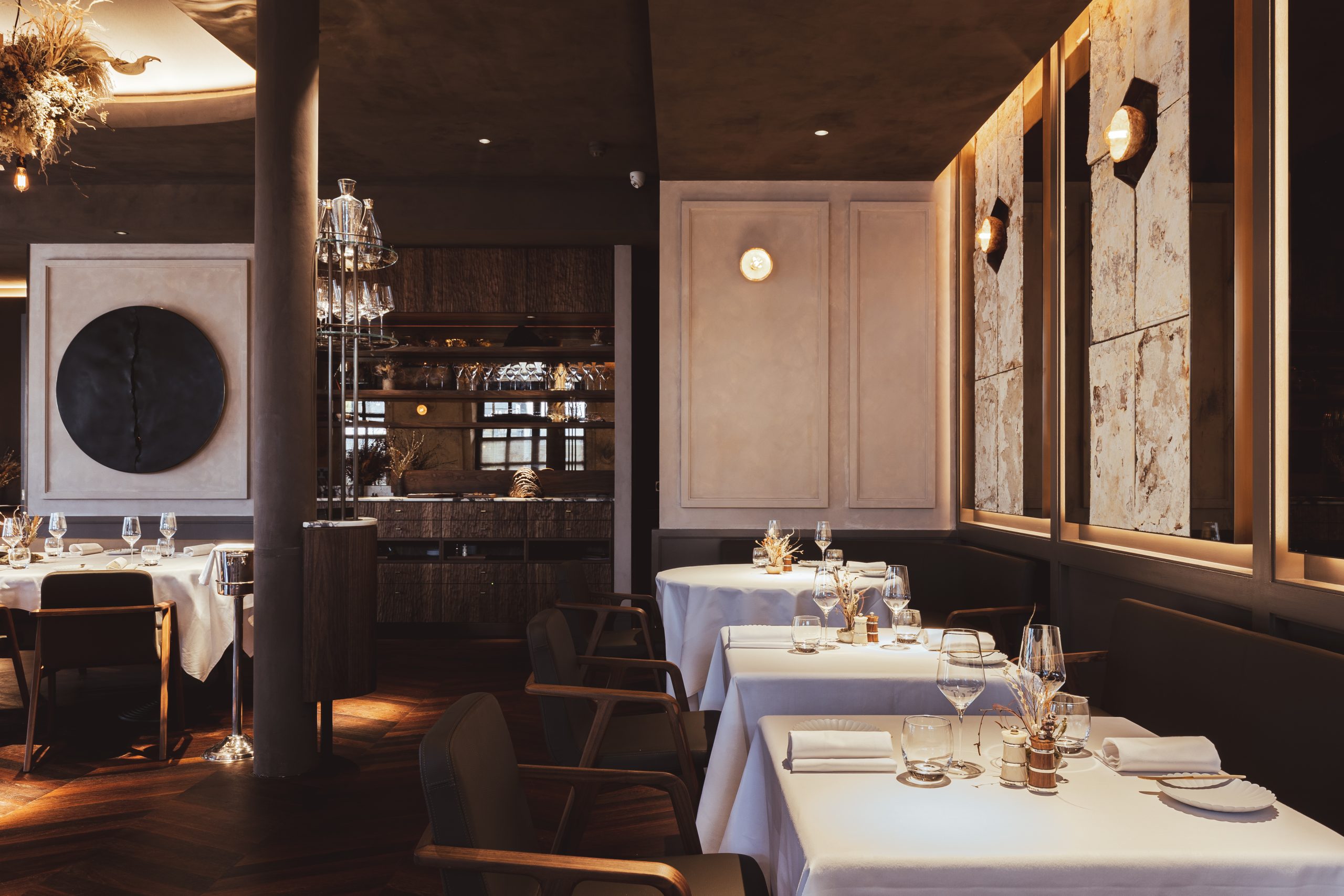 The Ledbury restaurant designed by These white walls interior design studio in London.