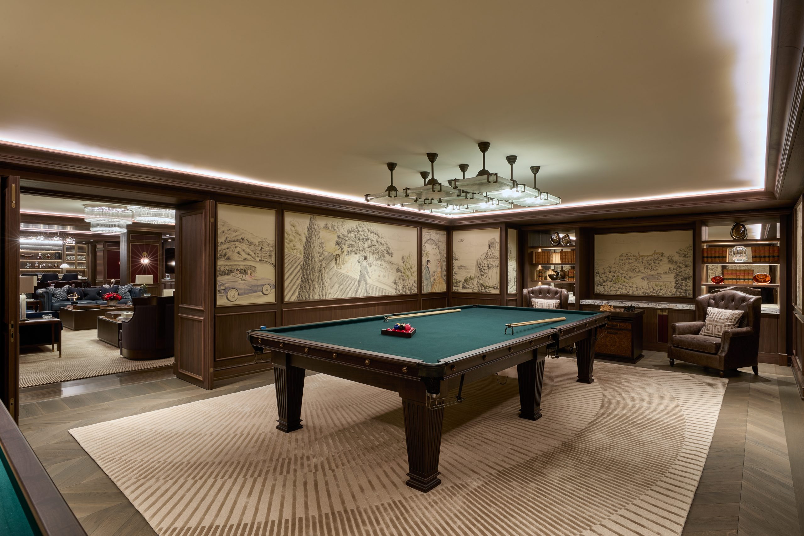 Katharine Pooley Project_ Château Billiards Room