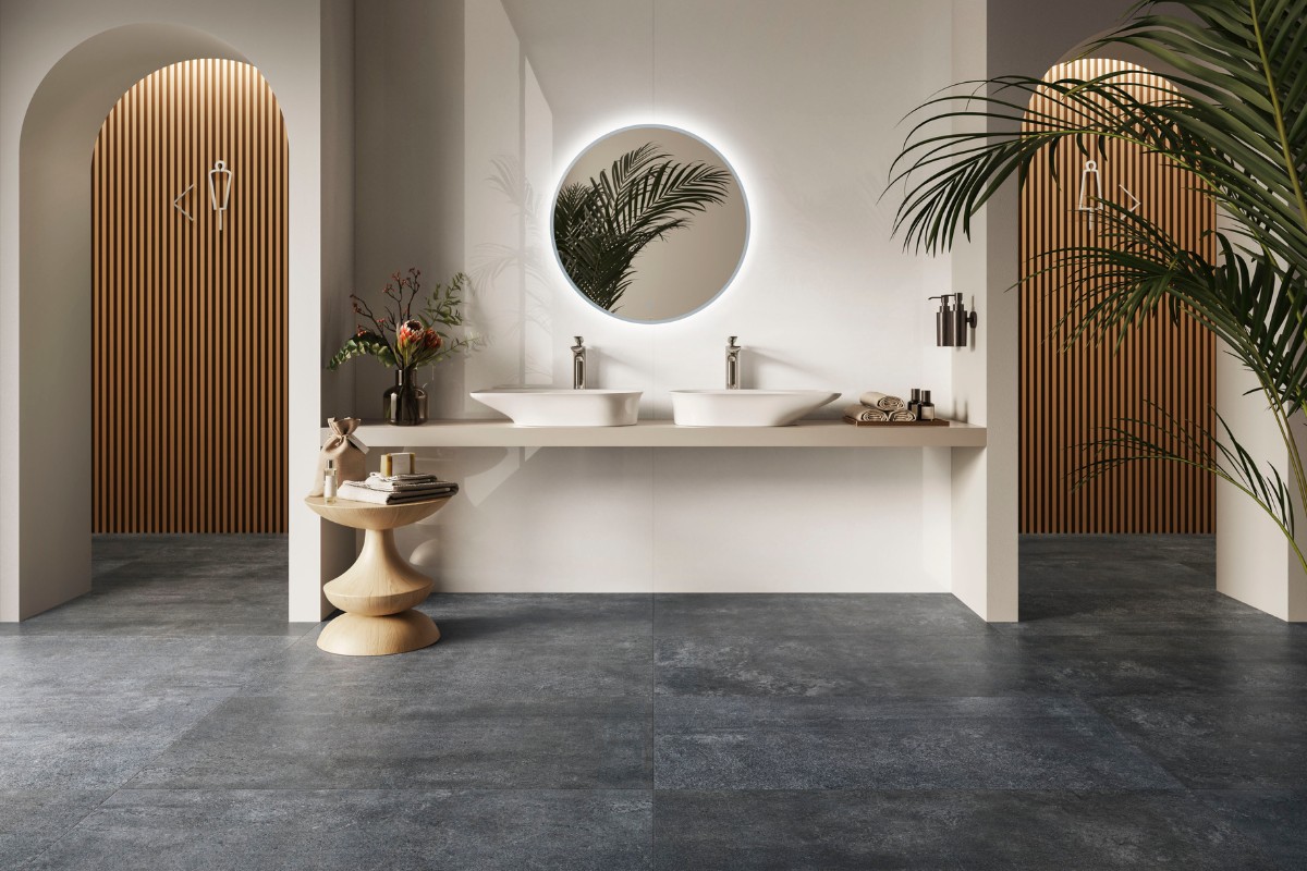 Industrial-Style Luxe with RAK Ceramics’ New Concrete-Effect Opificio Tile Range