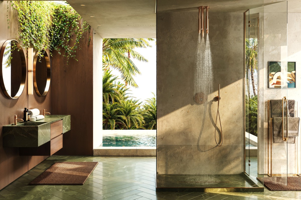 GRAFF, GRAFF Introduces the Wall-Mounted Version of Riva Chandelier Shower
