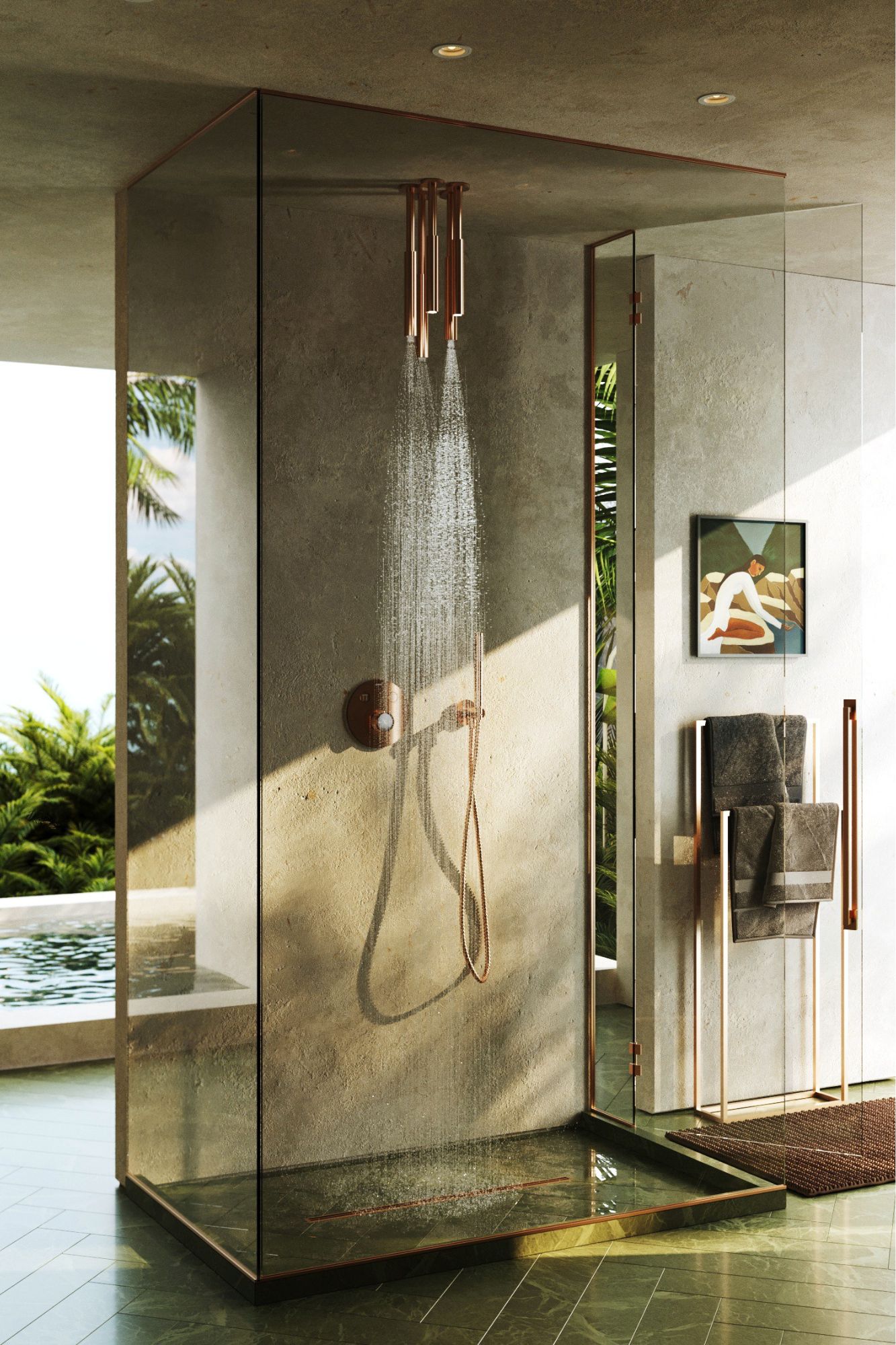 GRAFF, GRAFF Introduces the Wall-Mounted Version of Riva Chandelier Shower