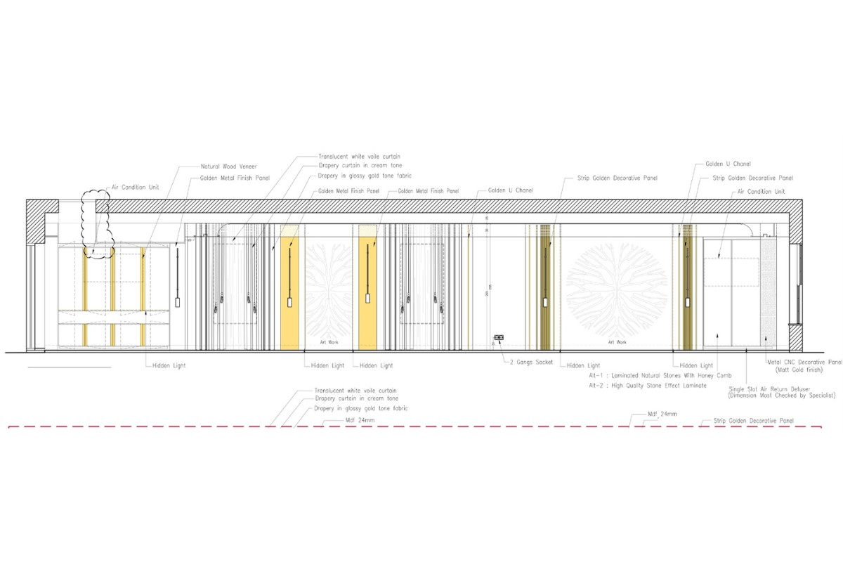 T&A Property Development, T&A Property Development Transform a Bespoke Living Space with Genuine Gold Leaf