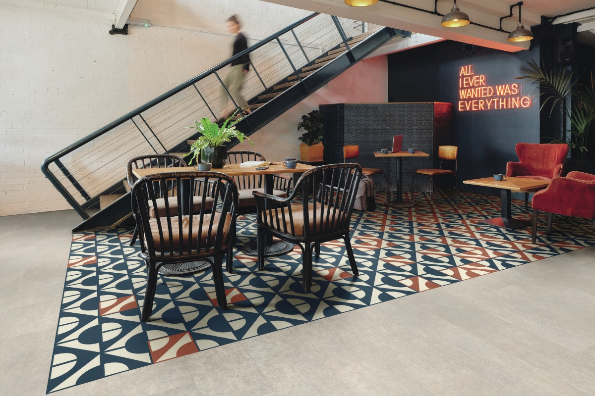 Karndean, Karndean Commercial Launches Knight Tile Curio, Bringing Joy to Geometric Flooring